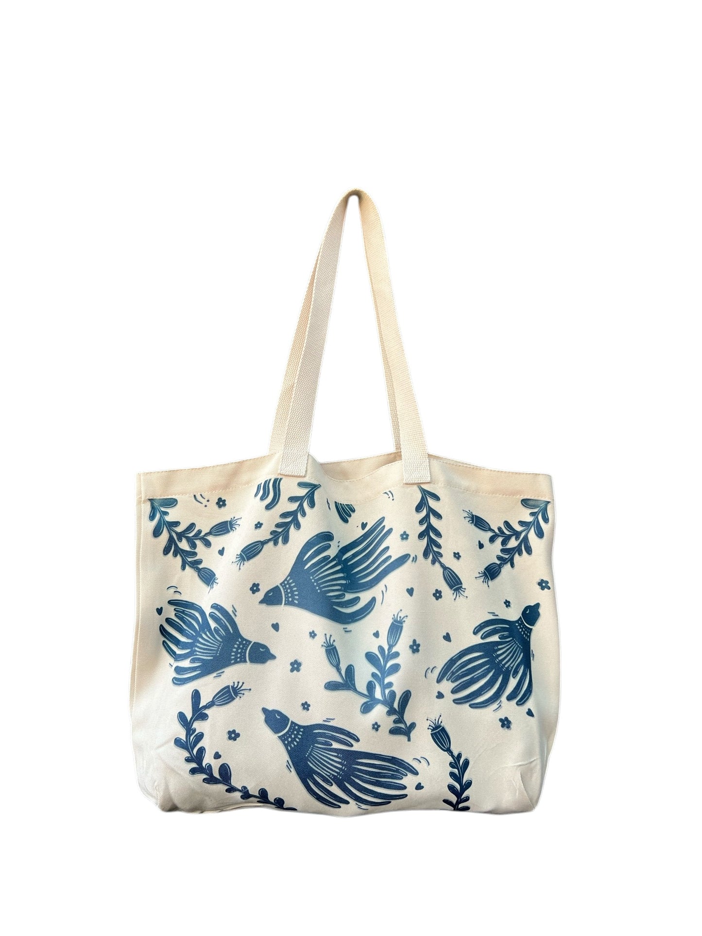 Large Canvas Tote Bag - Wildflower Bloom