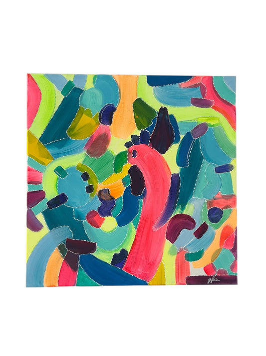 Acrylic Painting: "Esplosione di Colore"