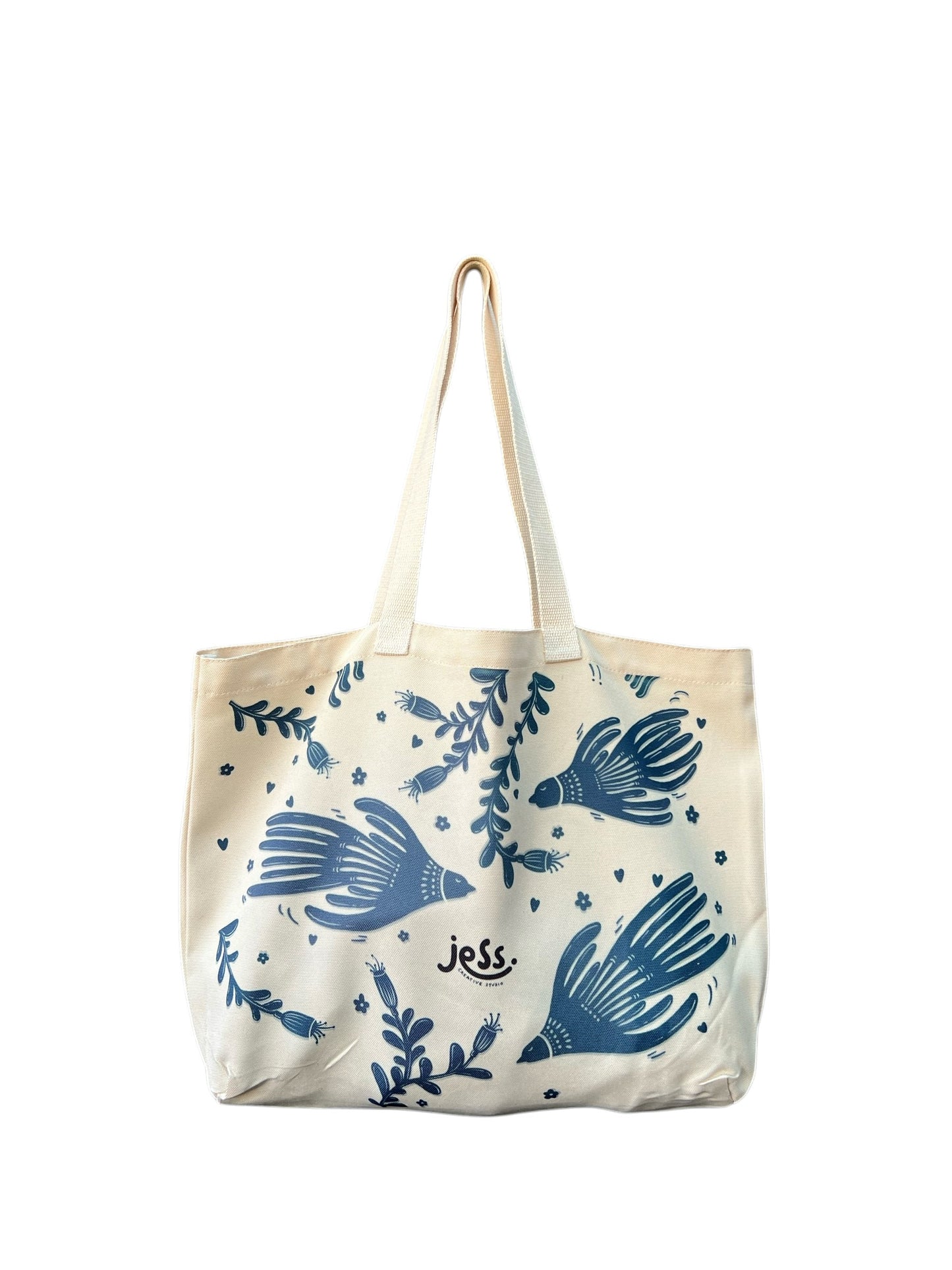 Large Canvas Tote Bag - Wildflower Bloom