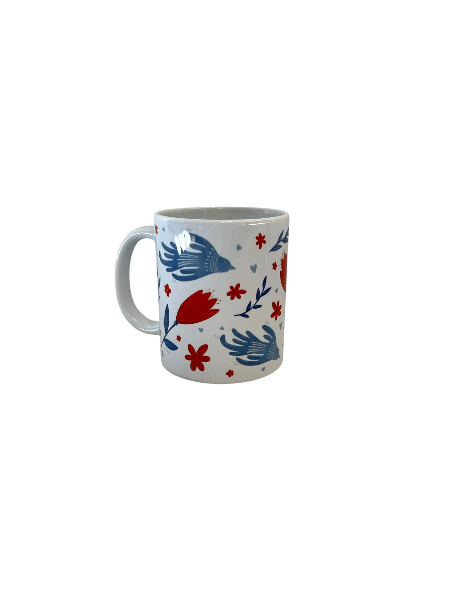 Ceramic Mug - Wildflower and Bird