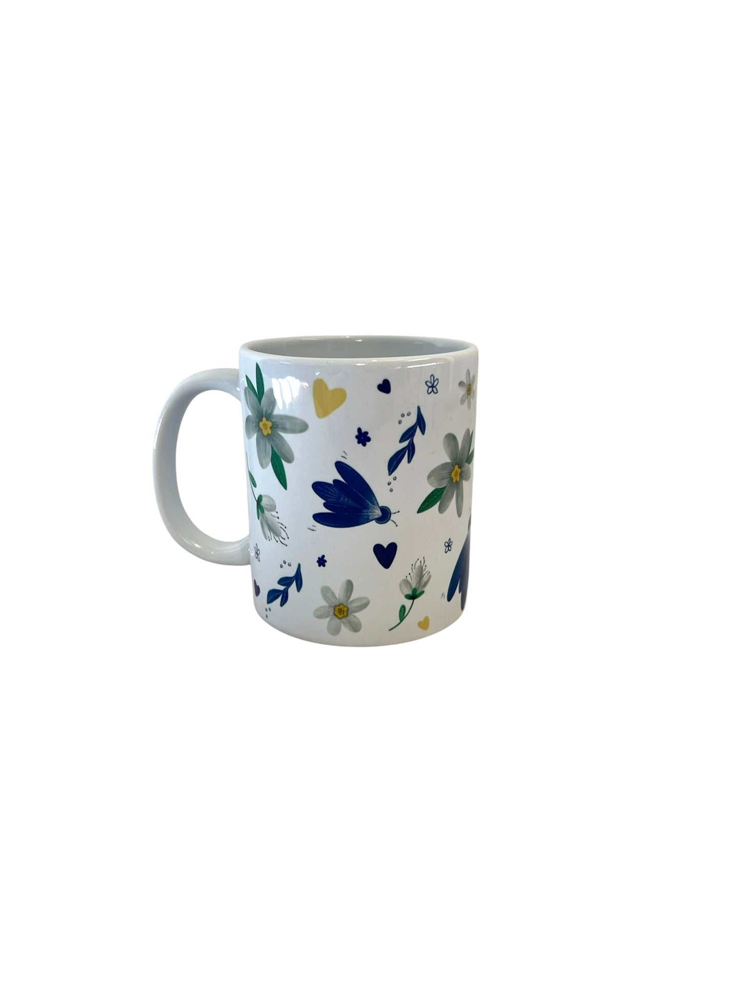 Ceramic Mug - The Blue Fly & Wildflowers