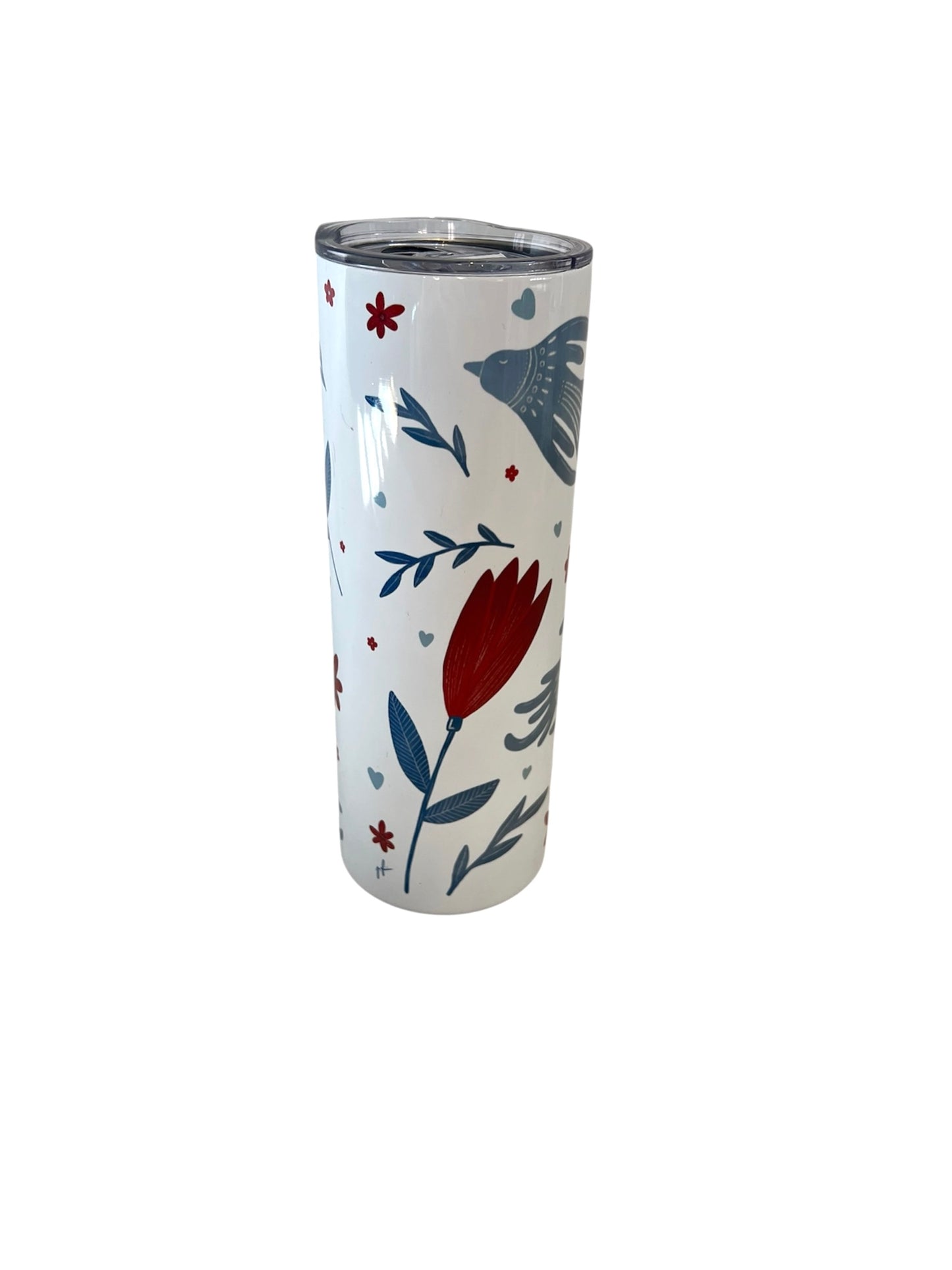 Stainless Steel Tumbler - Wildflower & Bird
